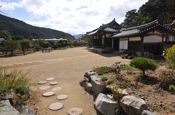 조용한 분위기의 마당