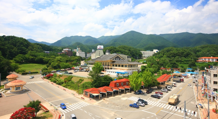 국내 유일의 유황온천으로 개발된 백암온천