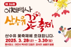 이천시, 2025년 제26회 이천백사 산수유꽃 축제 개최, 국내여행, 여행정보