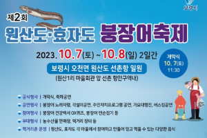 보령시, 제2회 원산도·효자도 붕장어 축제, 7일에 만나요