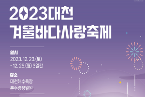 보령시, 겨울철 대표 축제, 2023 대천 겨울바다 사랑축제 개최