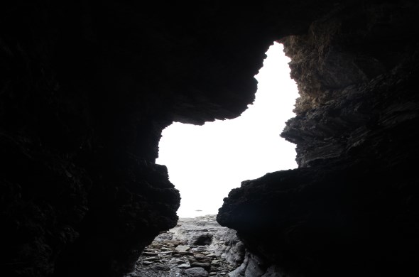 채석강 해식동굴에서 바라본 바깥풍경 