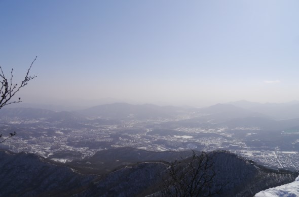 정상에서 본 남양주 가곡리 일대 전경