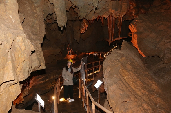천곡황금박쥐동굴 내부 탐험 모습